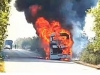 Автобус с военнослужещи от ВМС се запали и изгоря