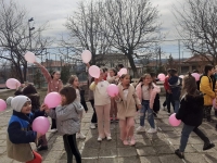Учениците от ОУ "Св. св. Кирил и Методий", село Карагеоргиево отбелязаха Деня на розовата фланелка. 